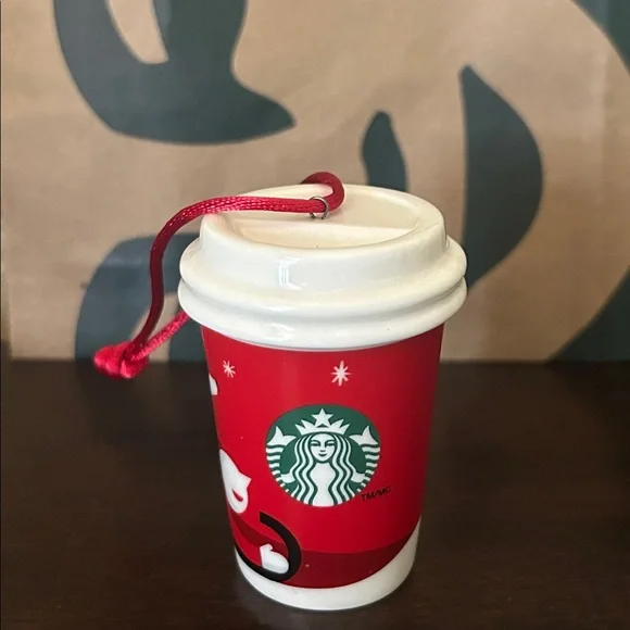 🎄Starbucks Sleigh Ride Holiday Cup Ceramic Ornament - Picture 1 of 7